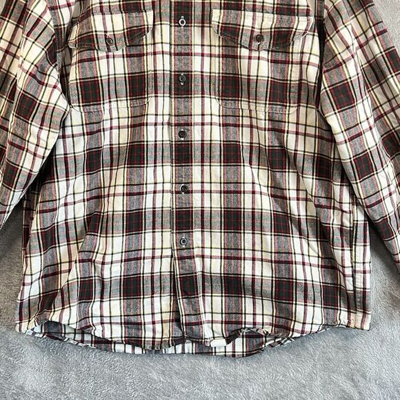 Eddie Bauer Heavyweight Button Up Camp Shirt Men's Large Multicolored Plaid - Picture 3 of 8